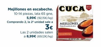 Hipercor Mejillones en escabeche. oferta