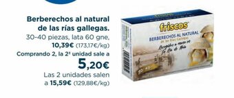 Hipercor Berberechos al natural de las rías gallegas oferta