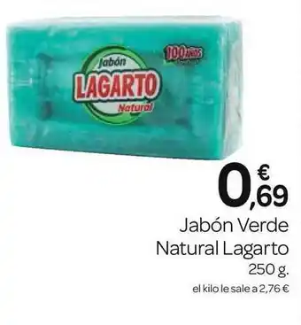Supermercados El Jamón Jabón Verde Natural Lagarto 250g oferta