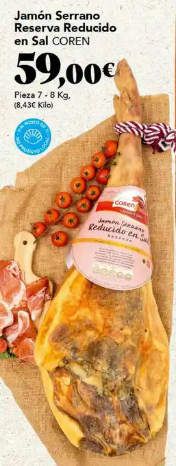 Gadis Coren Jamón Serrano Reserva Reducido En Sal oferta
