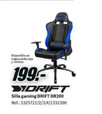 MediaMarkt Silla Gaming Drift Dr200 oferta