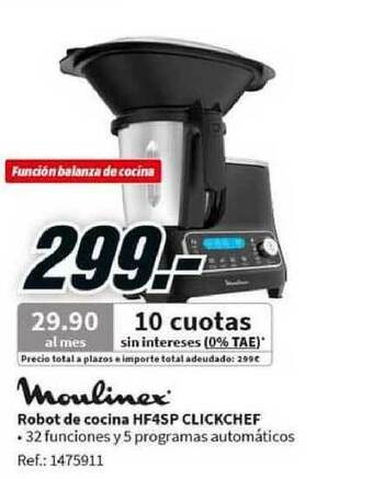MediaMarkt Moulinex Robot De Cocina Hf4sp Clickchef oferta
