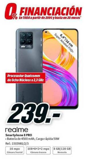 MediaMarkt Realme Smartphone 8 Pro oferta