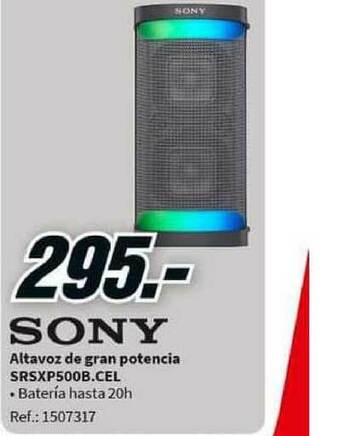MediaMarkt Sony Altavoz De Gran Potencia Srsxp500b.cel oferta