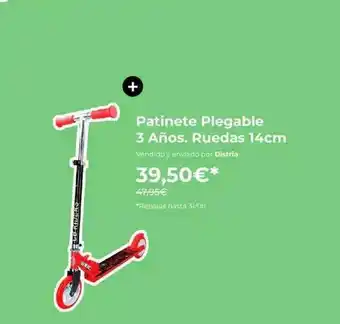 Sprinter Patinete Plegable 3 Años Ruedas 14cm oferta