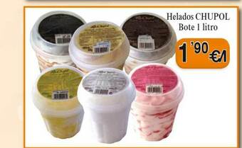 Congelados Copos Helados Chupol oferta