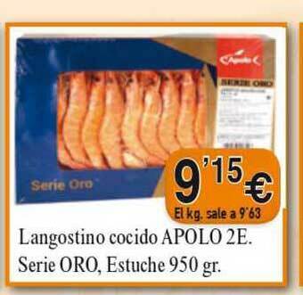Congelados Copos Langostino Cocido Apolo 2e Serie Oro 950gr oferta