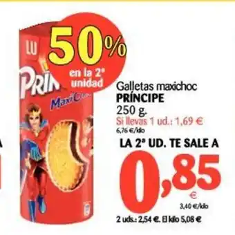 Alimerka Príncipe Galletas maxichoc 250g oferta