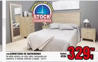 Rapimueble Fe entrega horas stock disponible en tienda dit pr 108.dormitorio de matrimonio de estilo nórdico, en color roble, compu oferta