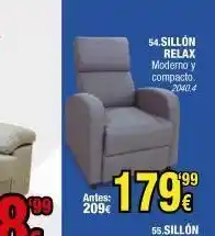 Rapimueble Antes: 209€ 54.sillon relax moderno y compacto. 2040.4 oferta