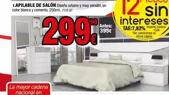 Rapimueble 1.apilable de salón diseño urbano y muy versátil, en color blanco y cemento, 250cm. 2125.52 299 antes: 395€ oferta