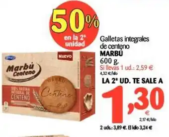 Alimerka Marbú Galletas integrales de centeno 600g oferta