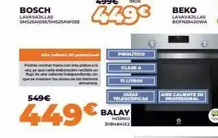 Pascual Martí Bosch lavavajillas sms25ajose/sm525awose aire caliente 3d profesional: podnia cocinar hasta con tres platos a la vez, ya q oferta