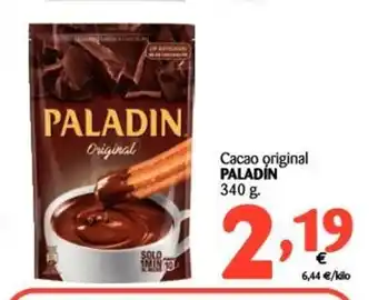 Alimerka Paladín Cacao original 340g oferta