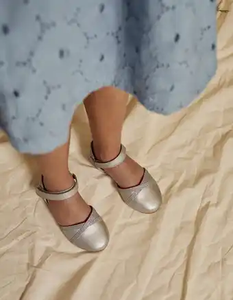Zippy Bailarinas con purpurina para niña, plateado oferta