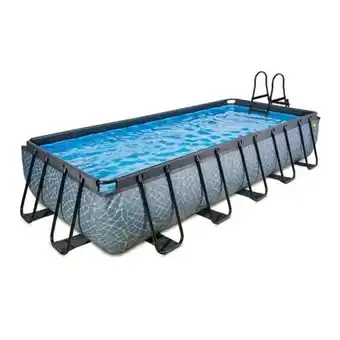 Exit - piscina stone gris 540 x 250 x 100 cm con filtro de arena