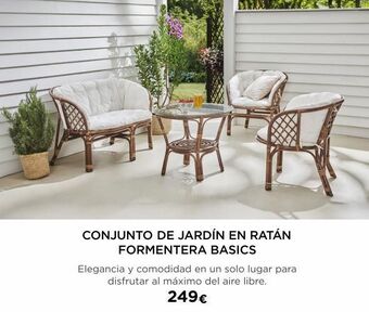 La tienda en casa Conjunto de jardín en ratán formentera basics elegancia y comodidad en un solo lugar para disfrutar al máximo del aire libre oferta