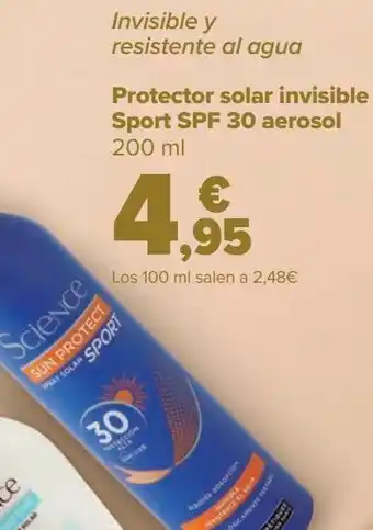 Carrefour Protector solar invisible sport spf 30 aerosol oferta