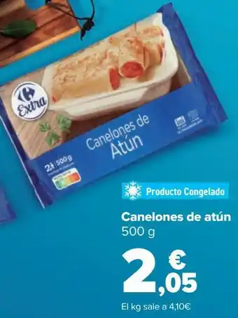 Carrefour Canelones de atún oferta