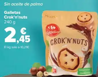 Carrefour Galletas crok'n'nuts oferta