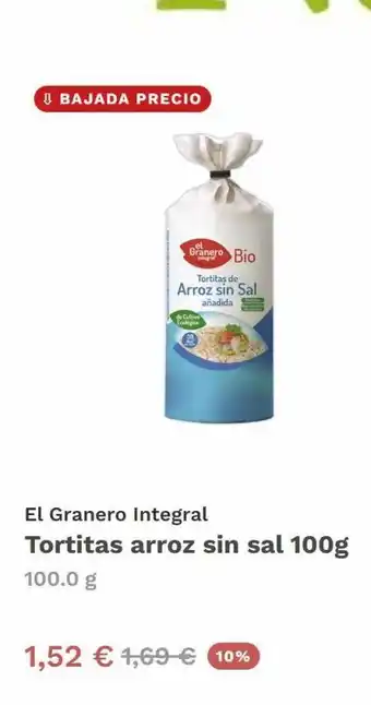 Tortitas de arroz el granero integral