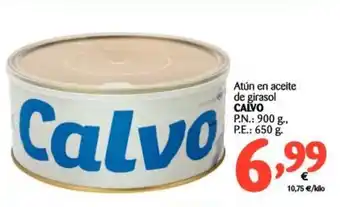 Alimerka Calvo Atún en aceite de girasol, P.e.: 900g, P.e.: 650g oferta
