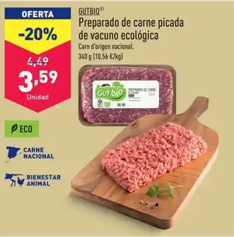 ALDI GUTBIOⓇ Preparado de carne picada de vacuno ecológica oferta