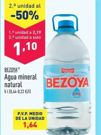 ALDI BEZOYAⓇ Agua mineral natural oferta
