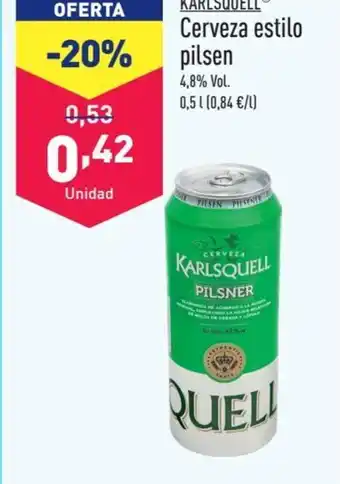 ALDI KARLSQUELL Cerveza estilo pilsen oferta