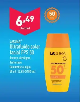 ALDI LACURAⓇ Ultrafluido solar facial FPS 50 oferta