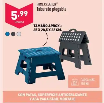 ALDI HOME CREATION Taburete plegable oferta