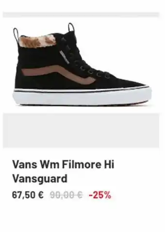Base Vans wm filmore hi vansguard 67,50 € 90,00 € -25% oferta