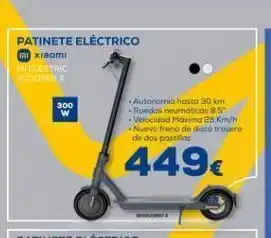 Tiendas Electrón Patinete eléctrico mi xiaomi mi electric scooter 3 300 w .autonomia hasta 30 km • ruedas neumáticas 8,5 • velocidad maxi oferta