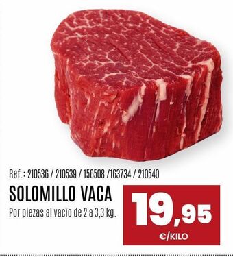 Makro Solomillo de vaca oferta