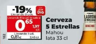 Dia Cerveza mahou oferta