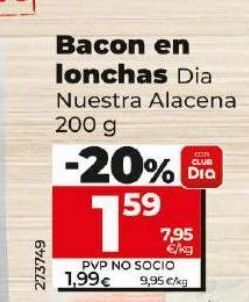 Dia Bacon en lonchas dia oferta