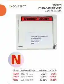 Carlin O-connect n codigo medidas interior 156168 125 x 110 mm 156169 165 x 122 mm 72387 225x165 mm documents enclosed sobres po oferta