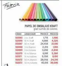 Carlin Papel kraft oferta