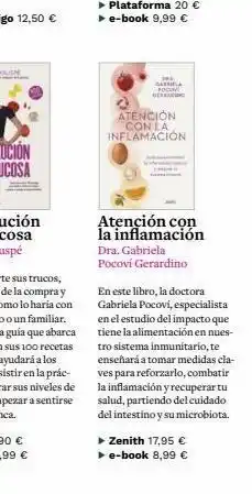Casa del Libro ► plataforma 20 € ► e-book 9,99 € cara atención con la inflamación atención con la inflamación dra. gabriela pocovi gerard oferta