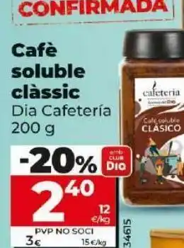 Dia Cafe soluble classic oferta