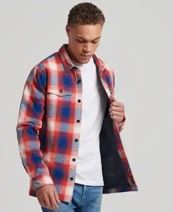 Superdry Sobrecamisa acolchada a cuadros oferta