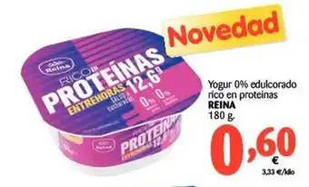 Alimerka Reina Yogur 0% edulcorado rico en proteinas 180g oferta