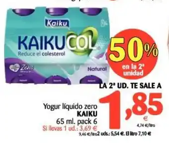 Alimerka Kaiku Yogur líquido zero 65ml pack 6 oferta