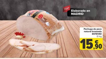 Carrefour Pechuga de pavo natural braseada ESTEVEZ oferta