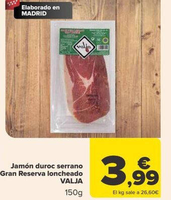 Carrefour Jamón duroc serrano Gran Reserva loncheado VALJA oferta