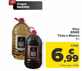 Carrefour Vino ROKE Tinto o Blanco oferta
