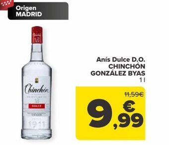 Carrefour Anís Dulce D.O. CHINCHÓN GONZÁLEZ BYAS oferta
