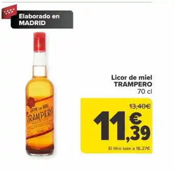 Carrefour Licor de miel TRAMPERO 70 cl oferta