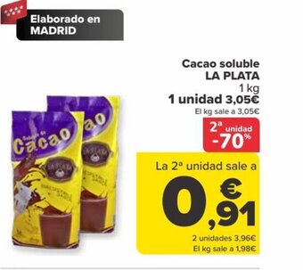 Carrefour Cacao soluble LA PLATA oferta