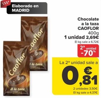 Carrefour Chocolate a la taza CAOFLOR 400g oferta